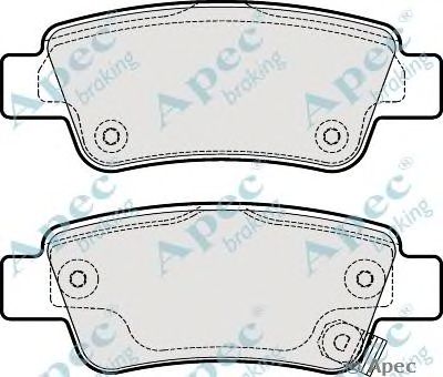APEC BRAKING pad1940 -  Комплект тормозных колодок, дисковый тормоз
